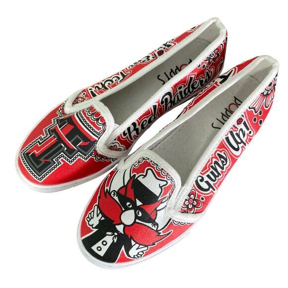 NCAA Women's Texas Tech Red Raiders Slip-On Shoes Size 8 Collegiate‎ NEW - Picture 1 of 11